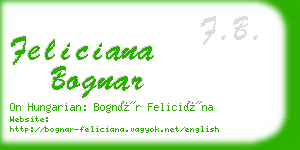 feliciana bognar business card